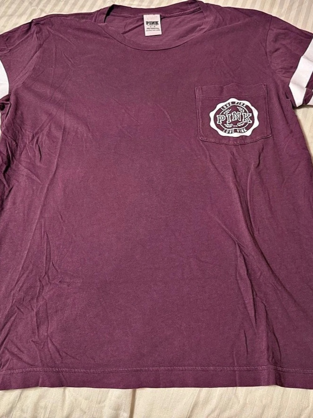 PINK Short Sleeve Campus Tee